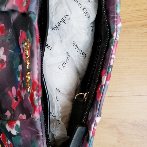 Calvin Klein Floral Nylon Demi Shoulder Bag - Picture 4 of 4